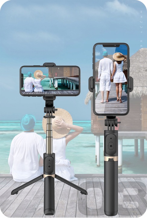 SELFIE STICK STATYW DO TELEFONU TRIPOD Z PILOTEM KIJEK STATYW BLUETOOTH BT