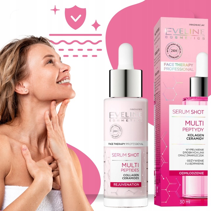 Eveline multipeptydowe serum shot przeciwstarzeniowe do twarzy 30 ml