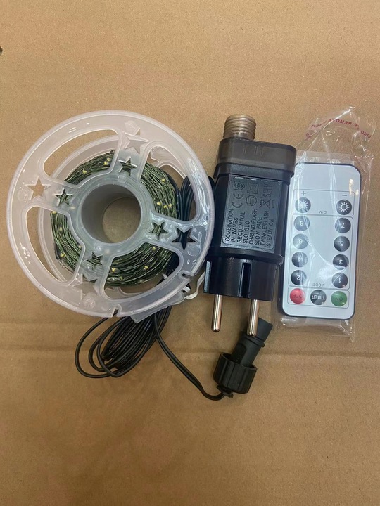 Zewnętrzne lampki choinkowe 1000 LED 100m, IP67 do dekoracji świątecznych