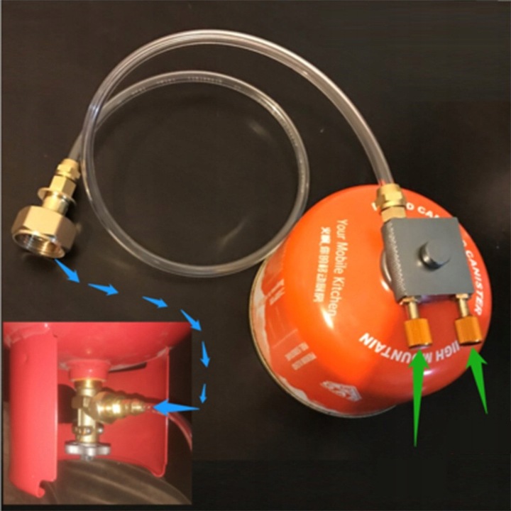 ADAPTER DO NAPEŁNIANIA BUTLI GAZOWEJ KARTUSZY WĄŻ 70CM