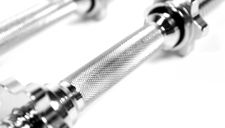 Gryfy do hantli Dumbbell Gryf Prosty Krótki Hantle 40cm 28mm 2szt. - Zipro