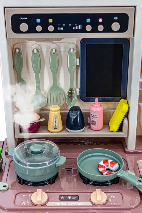 Kuchenka dla Dzieci Kuchnia Zabawkowa MAŁY KUCHARZ Dźwięk PARA Światło LED