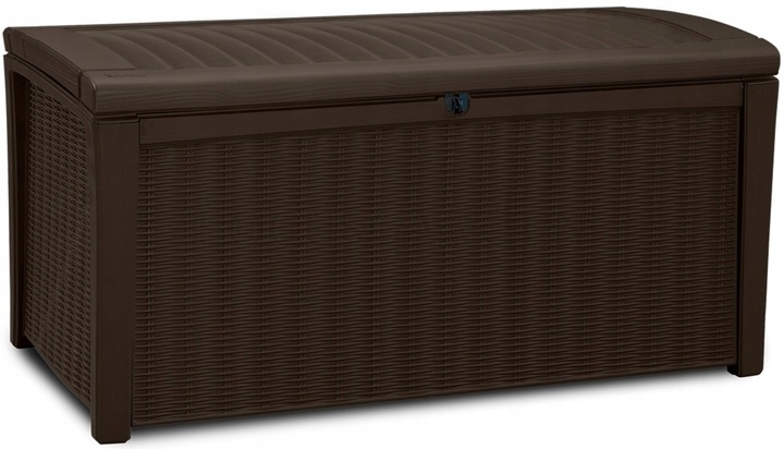 Skrzynia Ogrodowa Balkonowa Keter Siedzisko Schowek Kufer 416L Brąz