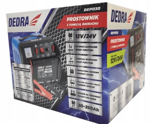 Prostownik z Rozruchem 12/24V DEDRA DEP030