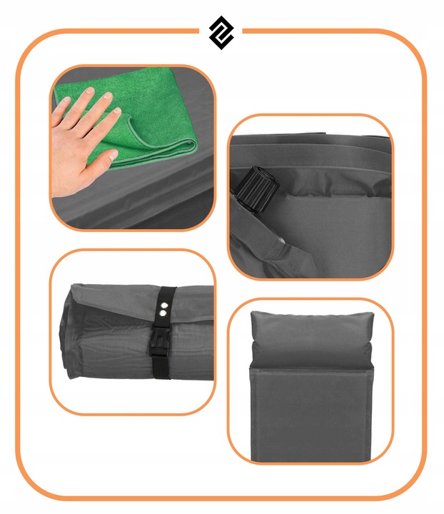 MATA SAMOPOMPUJĄCA KARIMATA 186x53cm Z PODUSZKĄ GRUBA Z POKROWCEM MATERAC