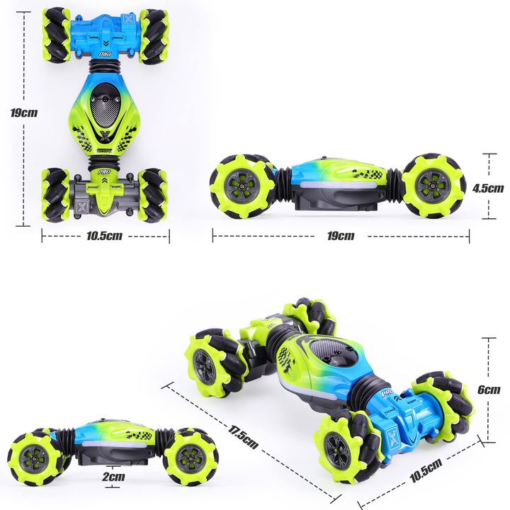 Czujnik gestów RC samochód kaskaderski z lekką muzyką, pilotem Samochody