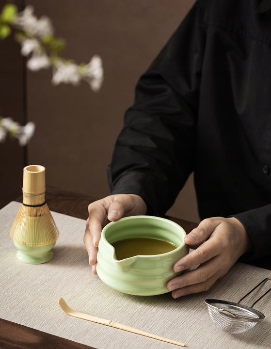 BAMBUSOWY ZESTAW PREZENTOWY DO HERBATY MATCHY CHASHAKU NEKIT