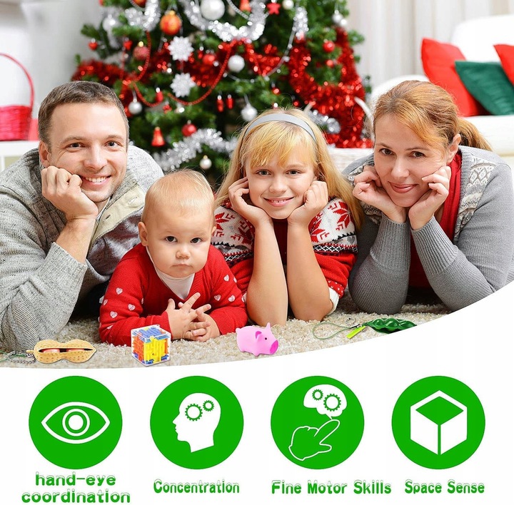 KALENDARZ ADWENTOWY ANTYSTRESOWE ZABAWKI FIDGET TOYS LOGICZNE GNIOTEK MOCHI