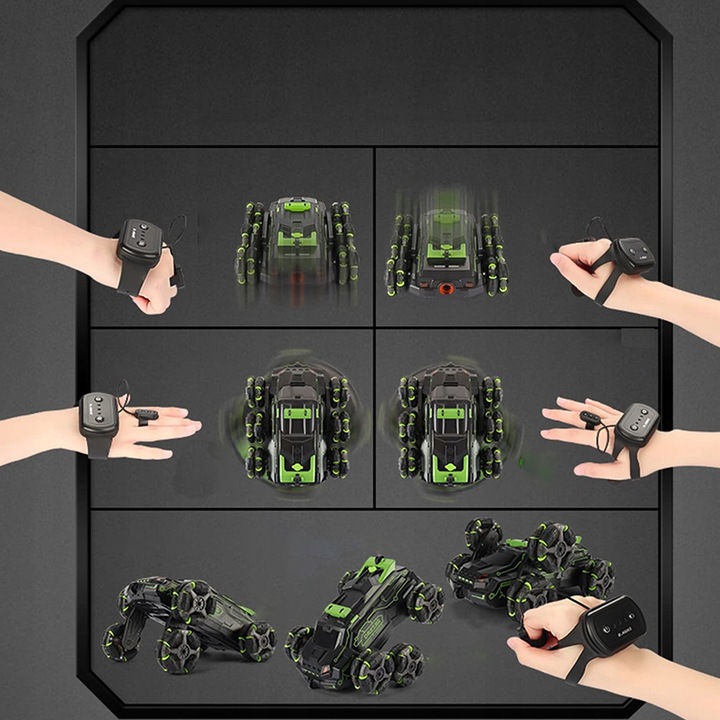 SAMOCHÓD ZDALNIE STEROWANY RC RĘKĄ GESTAMI PILOT AUTO PODŚWIETLENIE 4x4