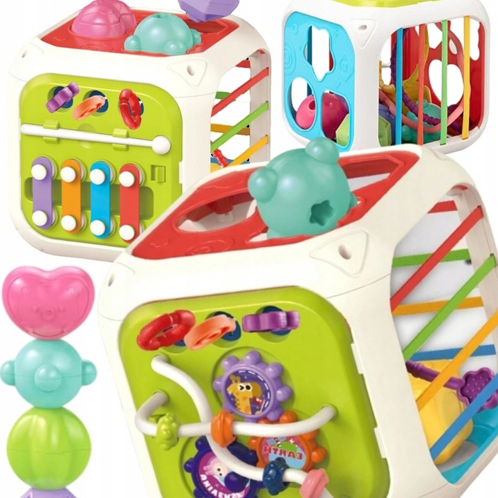 SENSORYCZNA EDUKACYJNA KOSTKA AKTYWNOŚCI DLA NIEMOWLĄT WOOPIE BABY