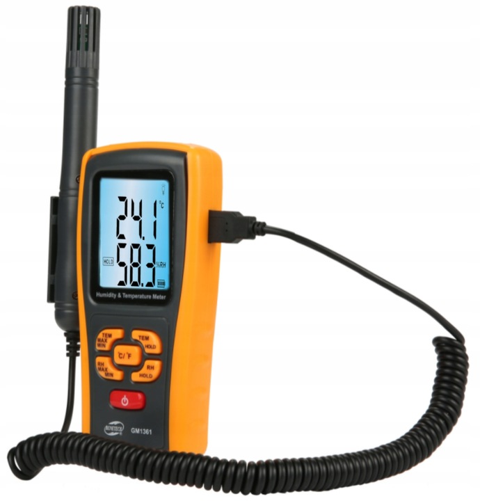 HIGROMETR MIERNIK WILGOTNOŚĆ TEMPERATURA POWIETRZA TERMOHIGROMETR BENETECH