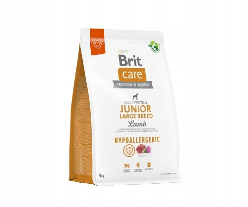 BRIT CARE HYPOALLERGENIC JUNIOR LARGE Z JAGNIĘCINĄ 3 kg