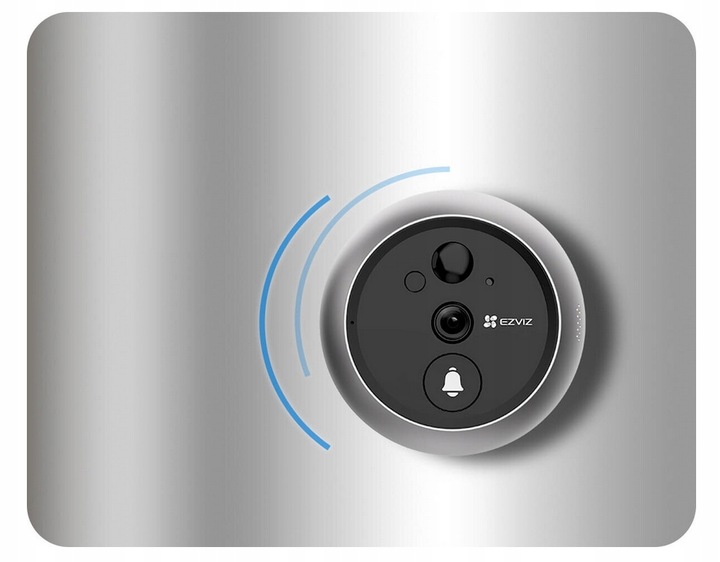 WIZJER ELEKTRONICZNY DO DRZWI JUDASZ CS-DP2 2K 3MPX PANEL DOTYKOWY EKRAN