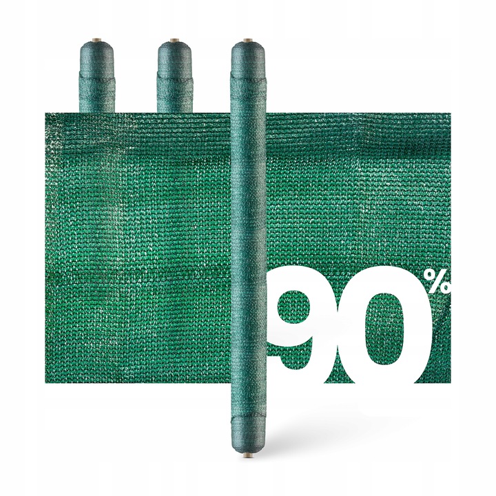 Siatka MASKUJĄCA Cieniująca ZIELONA na OGRODZENIE Płot 90% Osłona 1,5m 25m