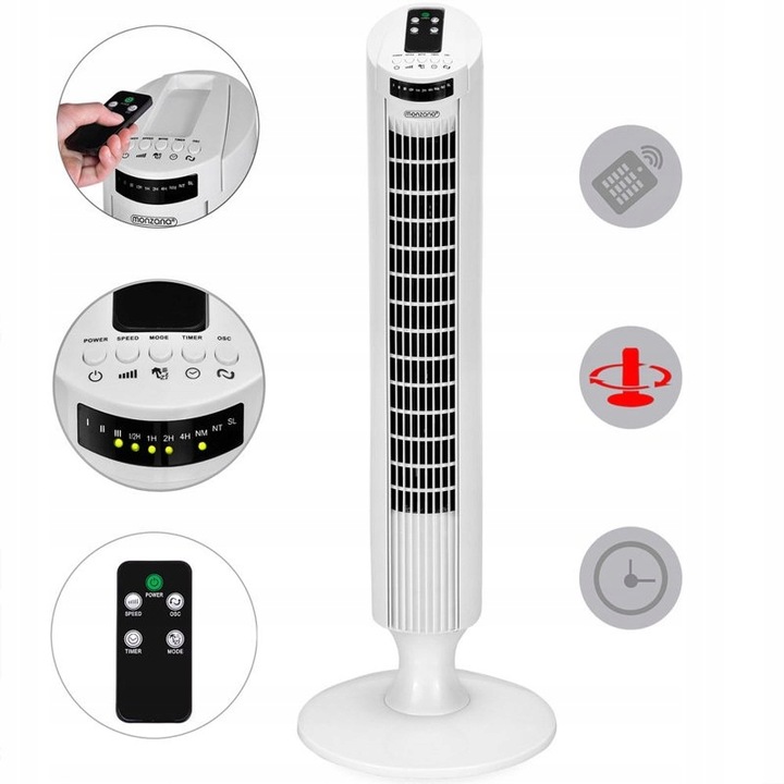 WENTYLATOR KOLUMNOWY STOJĄCY PODŁOGOWY PILOT