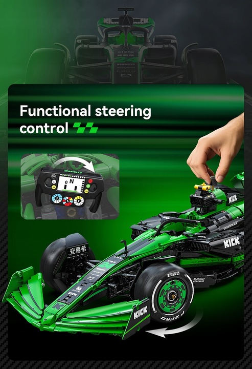 KLOCKI CADA F1 KICK SAUBER TEAM FORMUŁA 1 AUTO WYŚCIGOWE 2553 EL. SKALA 1:8