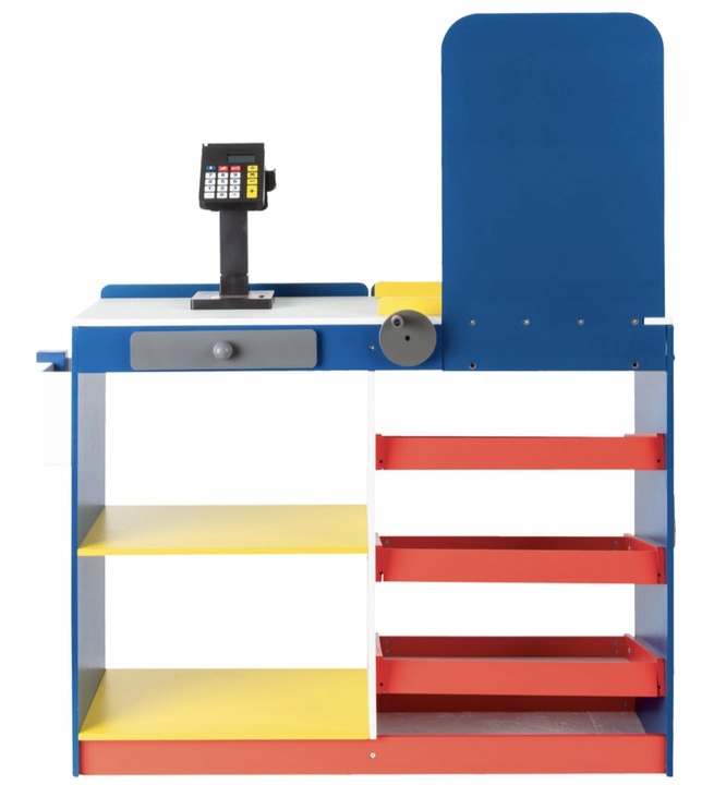 DREWNIANY SKLEP LIDL Z KASĄ I AKCESORIAMI DLA DZIECI PLAYTIVE