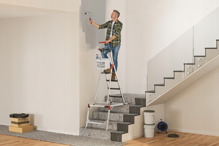 Podest na schody, platforma robocza Hailo TP2 Pro, składany