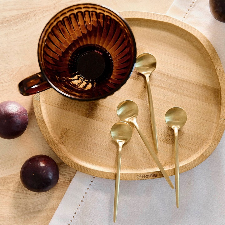 Zestaw łyżeczek NOIA złotych 4 szt. HOMLA