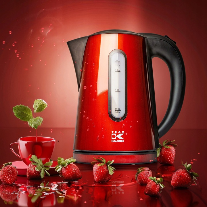 Czajnik elektryczny STYLOWY 2000W 1,7L czerwony SCHOWEK na przewód 360°