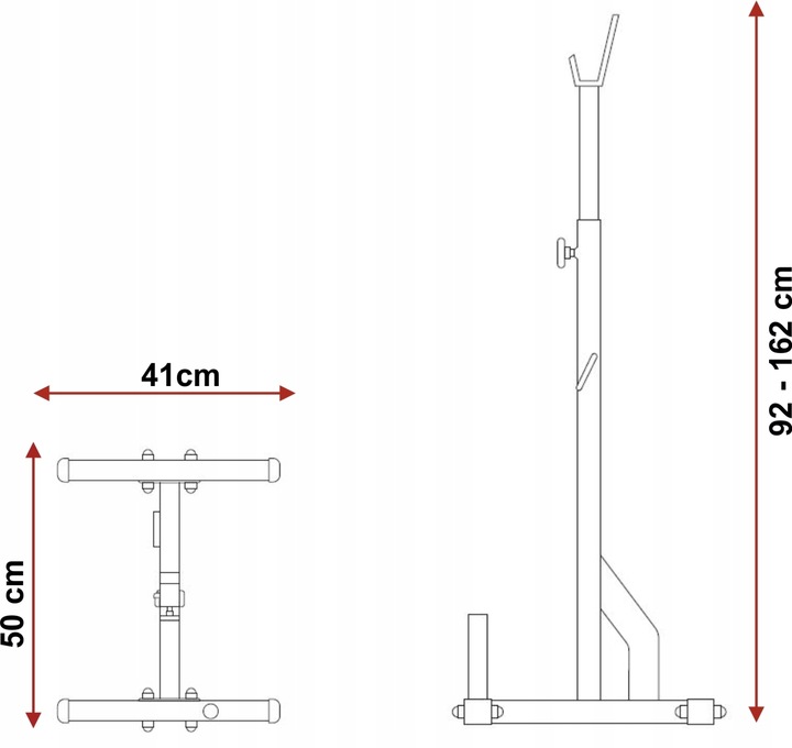 Stojaki pod sztangę regulowane asekuracja stojak do ćwiczeń 2sz ZIDER