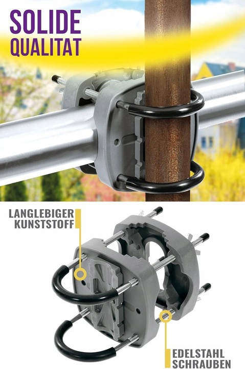 UCHWYT NA PARASOL BALKONOWY PODSTAWA STOJAK NA BALKON DO PORĘCZY SOLIDNY