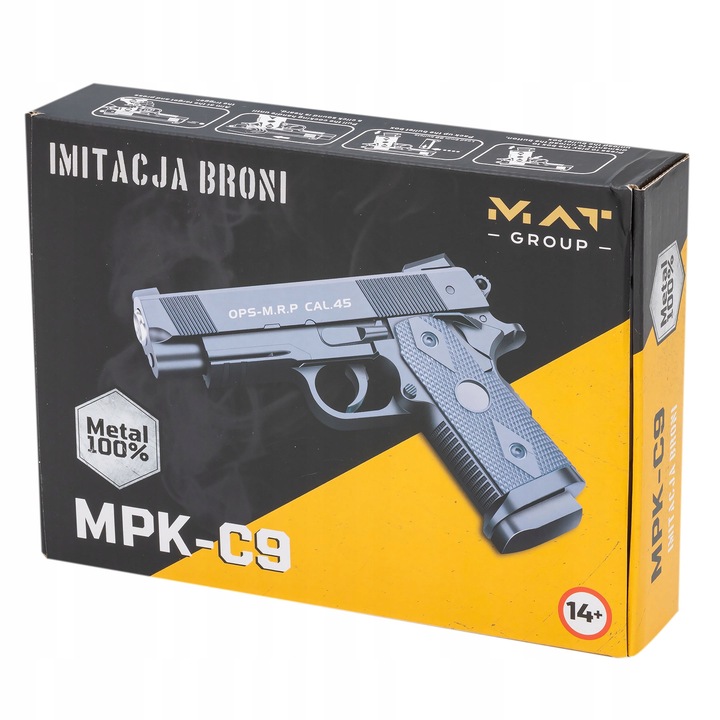 PISTOLET METALOWY NA KULKI COLT ASG IMITACJA BRONI NA KULKI 6MM REPLIKA