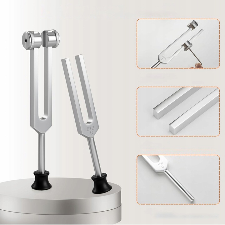 Kamerton 128/256/512 HZ aluminium do diagnostyki słuchu wibracji Stroik