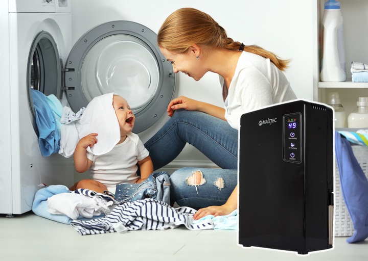 Osuszacz Powietrza Mocny 90W Pochłaniacz Wilgoci Cichy Wydajny Zbiornik 2,2