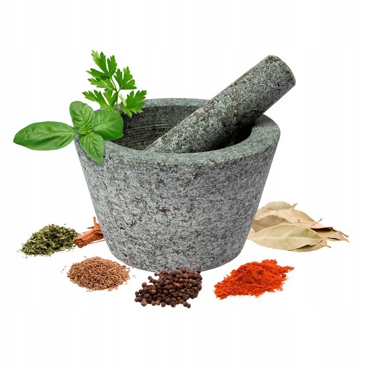 solidny moździerz kuchenny z tłuczkiem Granitowy trwała jakość prezent