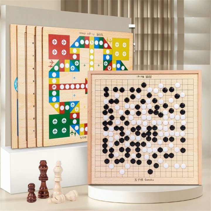 ZESTAW GIER PLANSZOWYCH 10W1 NAJPOPULARNIEJSZYCH CHIŃCZYK SZACHY BACKGAMMON