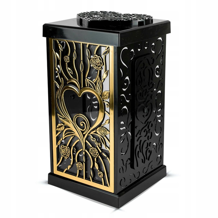 Znicz Kapliczka Serce 31 cm Złoty Ekskluzywna Stonowana Fermo Duży