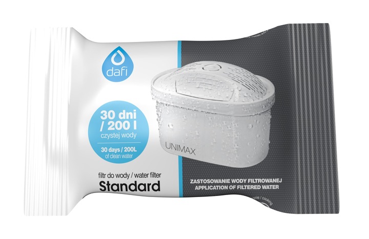 Dzbanek Szklany DAFI CRYSTAL UNIMAX LED 2L Biały + 12 filtrów