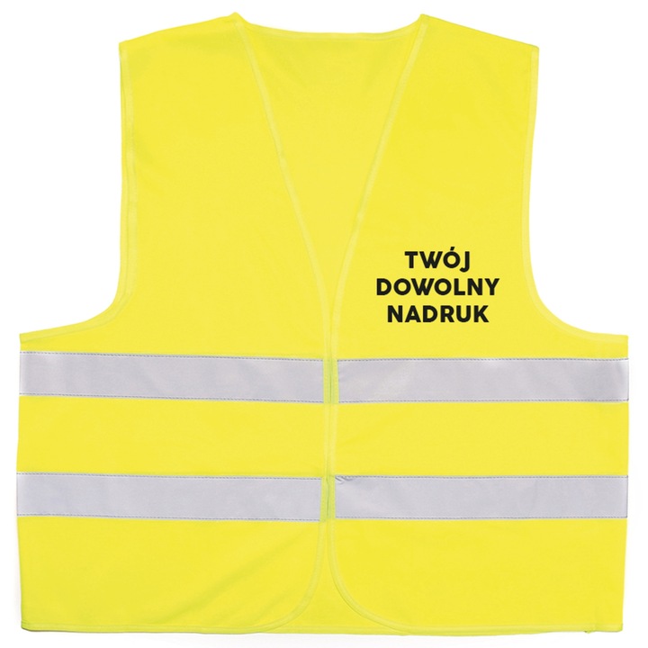 KAMIZELKA ODBLASKOWA Z TWOIM DOWOLNYM NADRUKIEM