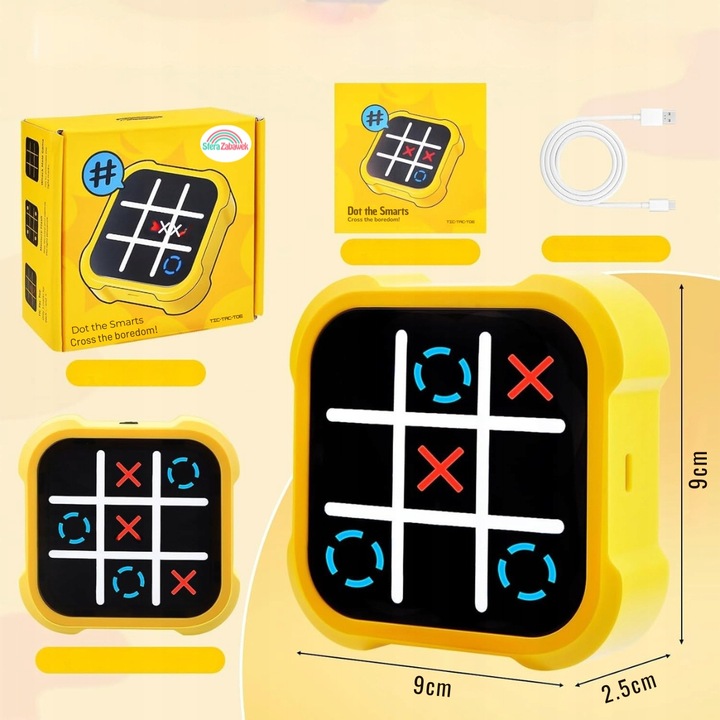 KÓŁKO I KRZYŻYK Gra Logiczna Elektroniczna Interaktywna PREZENT dla Dzieci