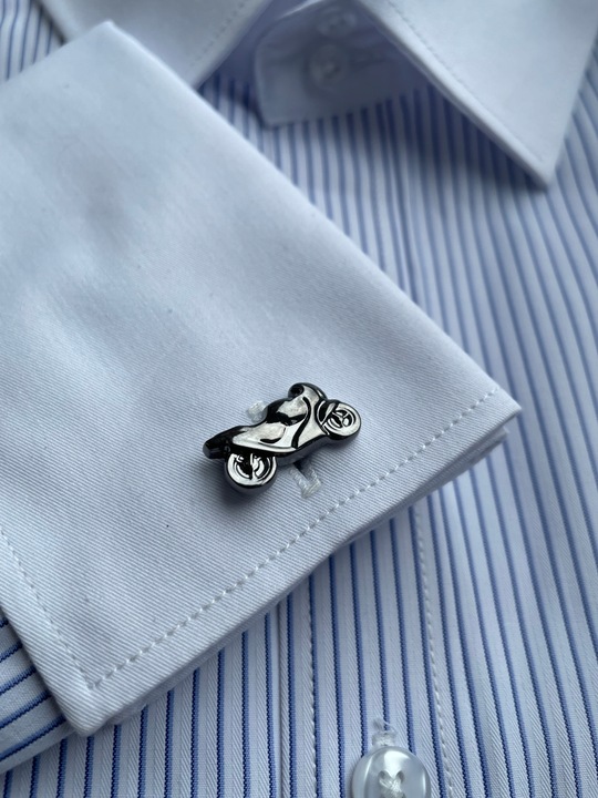 Spinki do mankietów EXC Motocykl Motor Szybki Ścigacz Race kol Grafit Tytan