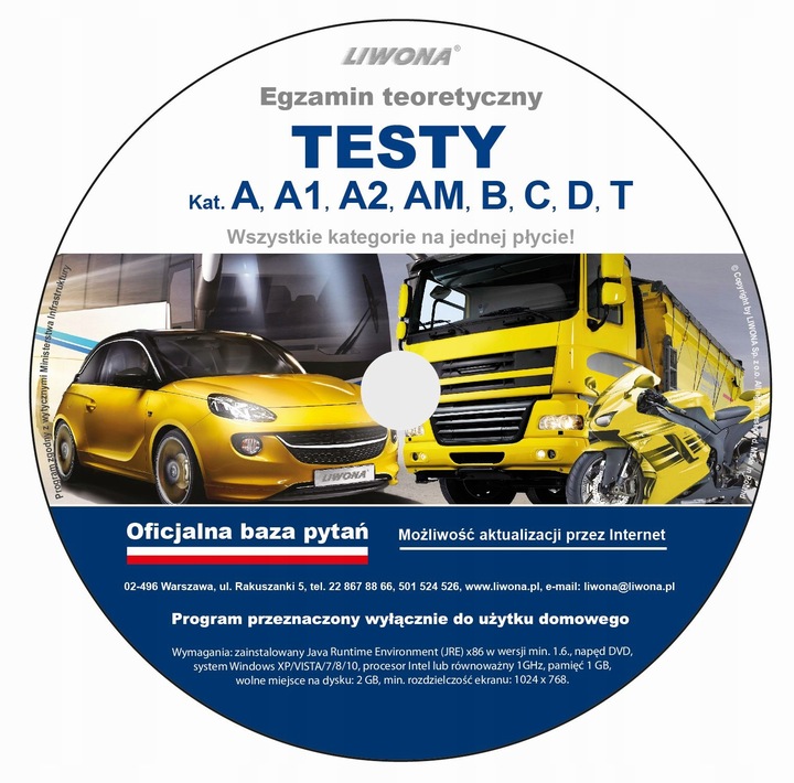 BEZTERMINOWA PŁYTA!TESTY kategoria A B C D T