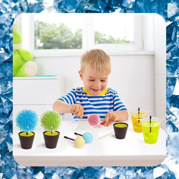 HODOWLA KRYSZTAŁÓW KRYSZTAŁY Eksperyment Edukacyjny 6 Drzewek Zestaw XXL