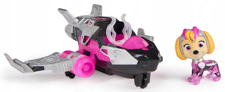 PSI PATROL SKYE POJAZD AUTO WIELKI FILM KOSMOPIESKI + GRATIS CHASE 17 CM