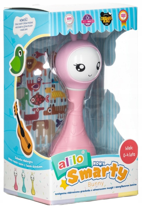 ALILO SMARTY BUNNY KRÓLICZEK INTERAKTYWNY GRZECHOTKA Z MUZYKĄ