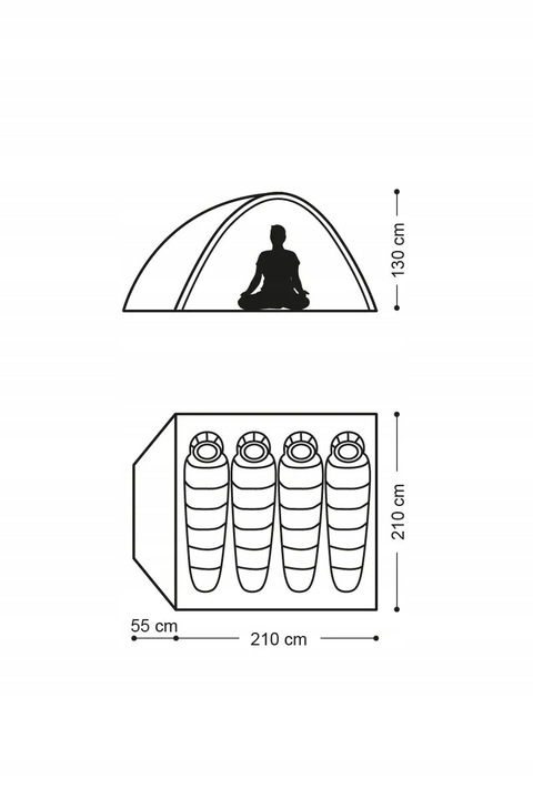 Namiot turystyczny Naturehike P-Series 4 UV - zielony