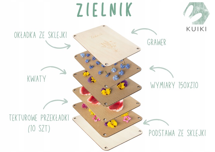 Zielnik Praska botaniczna do suszenia kwiatów ziół liści i roślin 21x15