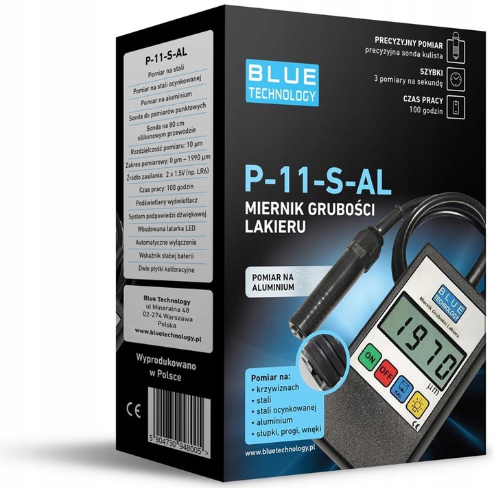 MIERNIK GRUBOŚCI LAKIERU P-11-S-AL SONDA KULKOWA