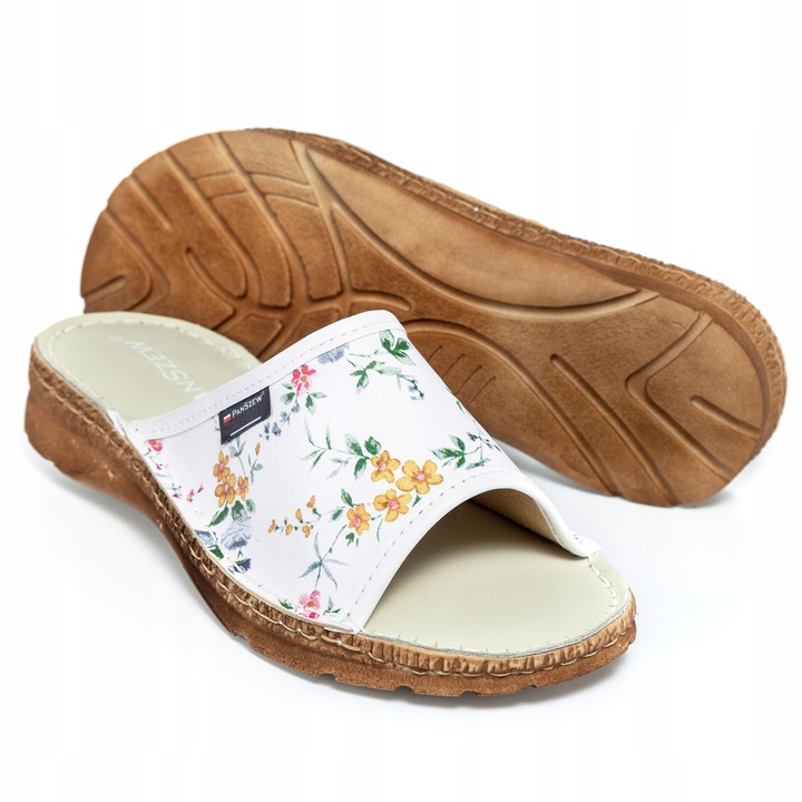 PanSzew POLSKIE Klapki Damskie ze SKÓRY Buty ze Skóry Naturalnej 36-41