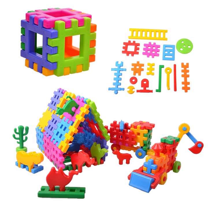 Klocki konstrukcyjne wafle MIX 110