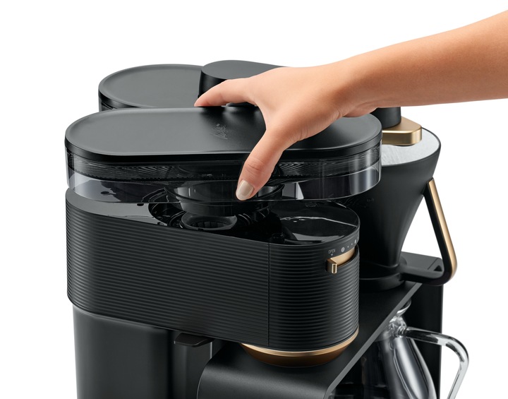 EKSPRES PRZELEWOWY MELITTA EPOS Pour Over z młynkiem 1024-02 czarny/złoty