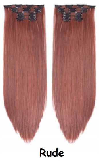 KOLORY różne CLIP IN 6 taśm doczepiane włosy pasemka 60cm jak NATURALNE