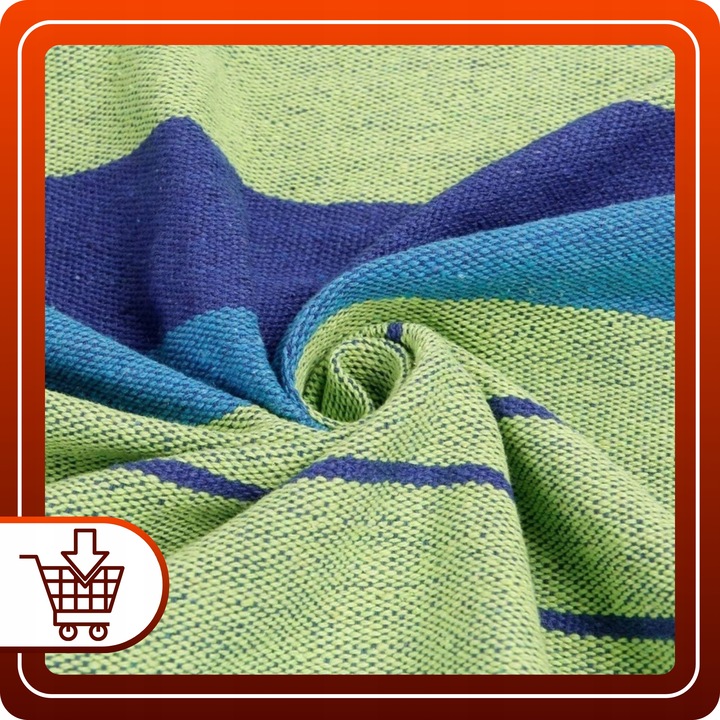 Hamak Ogrodowy XXL Bawełniany mocny turystyczny 2 osobowy huśtawka + torba