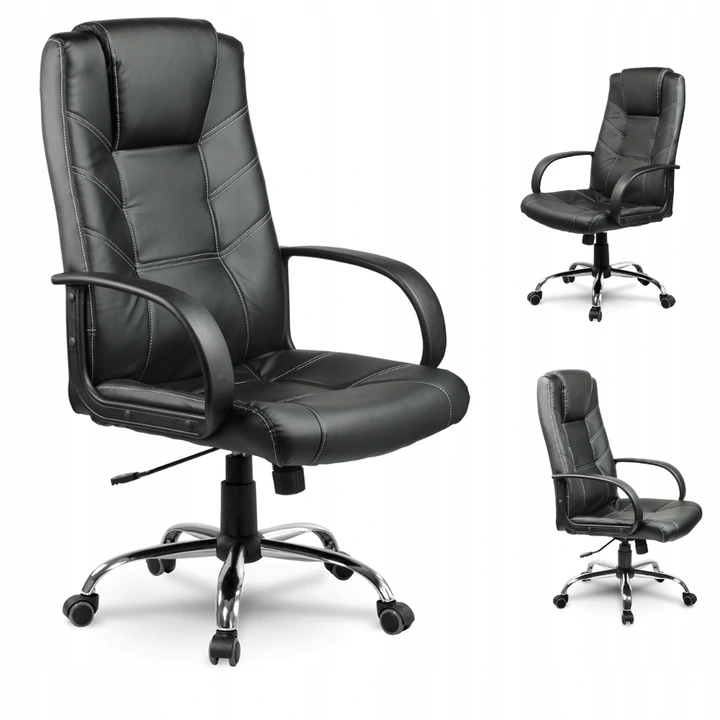 FOTEL BIUROWY OBROTOWY CHROM KRZESŁO SOFOTEL 221