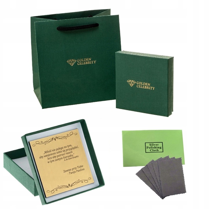 ZŁOTY ŁAŃCUSZEK Z MEDALIKIEM, SREBRO 925/585, DLA CHŁOPCA NA KOMUNIĘ+GRAWER